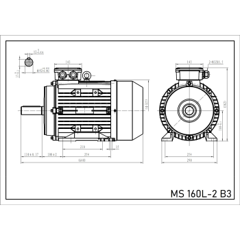 Silnik elektryczny 18,5kW 2800 obr/min. 160 B3